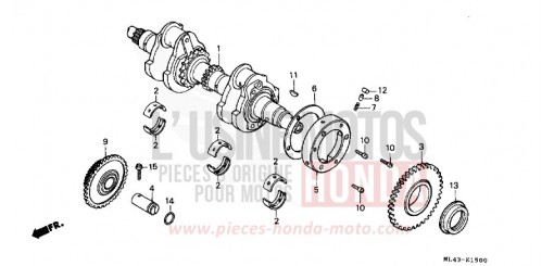 ALBERO MOTORE CB450SJ di 1988
